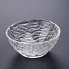 Vidrio resistente al calor soplado a mano textura de patrón de martillo sala de té casera juego de té japonés Kung Fu hecho a mano taza de degustación