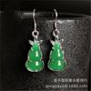 Pendientes de jade malayo jade verde incrustaciones moda femenina pendientes de jade actividades regalo regalos al por mayor
