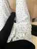 Jeans Blancos Nuevos de Verano 2024 para Mujer Verano Retro Lunares Pantalones Casuales Cintura Alta Adelgazantes Rectos