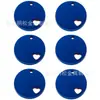 Acero inoxidable redondo hueco amor mascota perro marca collar llavero accesorios letras anti-pérdida