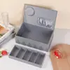 Caja de Regalo Plegable Personalizada con Estampado de Terciopelo, Caja de Regalo de Joyería de Doble Capa de Alta Gama, Caja de Empaque para Cosméticos y Productos para el Cuidado de la Piel