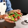 Cuenco de vidrio con borde dorado estilo japonés, plato transparente para frutas, cuenco de ensalada de verduras de moda, vajilla para platos fríos y fideos del hogar
