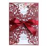 Invitación troquelada láser rosa claro de exportación, tarjeta de felicitación navideña, invitación de bendición europea para el Día de San Valentín, en stock, venta al por mayor