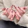 Uñas postizas de puro deseo, uñas blancas de alta calidad, nude, rosa, diamante rosa, mariposa, pila de diamante, uña con acabado desmontable, pieza de belleza