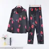 Pijama de Seda Imitación de Comercio Exterior para Mujer, Cárdigan Delgado de Manga Larga para Primavera y Otoño, Camisola, Ropa Exterior Casual, Conjunto de Siete Piezas para Casa