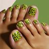 Parches de Manicura Portátiles, Parches de Manicura Portátiles para Verano, Bordes Blancos Franceses Brillantes, Parches de Manicura para Uñas de los Pies Rosa Puro Deseo