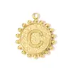 Collar Colgante Pequeño Cuadrado 26 Letras Inglesas DIY Acero de Titanio Pulsera A-Z para Mujer Etiqueta de Joyería de Acero Inoxidable