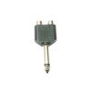 6.5 Vueltas flor de loto doble madre 6.5 doble RCA madre micrófono mezclador de audio adaptador 6.35 giro AV Mono