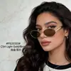Óculos de Sol de Metal Marca 33333, Óculos da Moda de Luxo Leve para Mulheres e Homens, Proteção UV para Viagem e Fotografia de Rua
