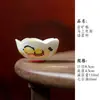 Colección de juego de té de cerámica pintado a mano con engobe: gaiwan, tetera, taza de maestro, taza de degustación, soporte para tetera, taza de café