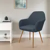 Estoque Disponível Transfronteiriço Lã Polar Nova Cadeira Elástica Curva Capa Hotel Mesa de Jantar Capa de Cadeira Antiderrapante à Prova de Poeira Temu Dropshipping