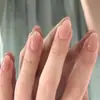 Color Nude que Realza el Cutis, Uñas Postizas Removibles, Pegatinas para Uñas Dulces de Lujo Ligero, Arte de Uñas Puramente Hecho a Mano, Uñas Portátiles