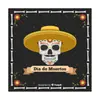 Tela de fondo para el Día de Muertos, decoración de ambiente para fiestas de festivales mexicanos, a prueba de viento, impermeable, que no se decolora Tela de fondo para el Día de Muertos