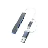 Estación de Acoplamiento Multipuerto Tipo-C Adecuada para Computadoras, Tablets, Teléfonos Móviles, Expansores USB, Hub de Doble Uso