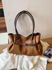 Bolso de hombro de forro polar estilo commuter, gran capacidad, diseño simple, colección de otoño, bolso de mujer, nuevo estilo bajo el brazo, bolso de mano elegante, bolso de moda 2026