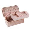 Caja de Almacenamiento Grande de Doble Capa para Joyería, Organizador de Escritorio Femenino para Pendientes, Anillos, Colgantes, Caja de Almacenamiento de Joyería para Viajes
