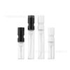 En stock Macarons Mini Perfume Sub-empaque Botella de spray de bayoneta de 1 ml 2 ml Botella de vidrio Botella de sub-empaque de muestra negra