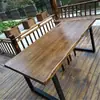 Mesa de conferência em madeira maciça, mesa de escritório moderna simples, mesa de discussão, bancada de trabalho, mesa grande em madeira maciça, mesa longa, mesa de reunião