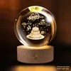 Lámpara de noche personalizada de bola de cristal luminosa, un regalo conmemorativo creativo y práctico para niños y niñas en su cumpleaños, o como decoración para el Día del Maestro.