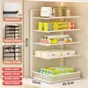 Artefatos de Armazenamento de Cozinha Sacola para Hortifrúti Rack de Armazenamento Cobertura de Filme Plástico Caixa de Armazenamento Prateleira para Condimentos de Armário