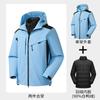 90 Novo Padrão Down Destacável Charge Jacket Homens e Mulheres Jaqueta Com Capuz Quente Down Jacket Três-prova Workwear Jacket