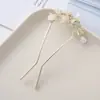 Super Fada Lírio-do-Vale Grampo de Cabelo em Forma de U, Pente de Grampo de Cabelo Cheongsam Estilo Antigo de Alta Qualidade, Grampo de Cabelo Flor Chinesa Passo a Passo