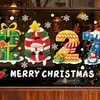 Decoraciones Navideñas Pegatinas para Ventana Pegatinas para Vidrio Diseño de Escena de Hotel Pegatinas Estáticas Sin Costuras Pegatinas Estáticas Navideñas