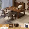 Conjunto de mesa e cadeiras de chá: uma mesa e cinco cadeiras, mesa de chá para sala de estar, casa, varanda, pequena mesa de chá, suporte de chá, escritório, mesa de chá grande para preparar chá