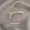 Horquilla de perla con pequeño clip para el pelo, tocado, pinza para el pelo para mujer, popular en línea, nuevo clip lateral, accesorios para el cabello fino de alta gama, venta al por mayor
