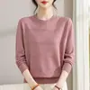 Camiseta de manga larga para mujer, estilo mamá, moda de otoño, top casual, adecuada para mediana edad y personas mayores, primavera y otoño, versátil camiseta de punto