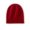 Cachemira 2026 Otoño/Invierno Nuevo Unisex Color Sólido Engrosado Cálido Moda Borde Enrollado Tejido Sombrero Casual