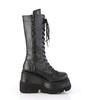 Americanas Transfronterizas Botas de Fondo Grueso Estilo Gótico de 43 yardas Botas de Motociclista Hasta la Rodilla Cabeza Grande Slim Botas Altas Mujer