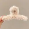 Pinza de garra floral para otoño e invierno para mujer, pinza de tiburón grande de alta gama para cabello grueso, accesorio para el cabello Maillard