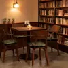 Juego de mesa y sillas de cafetería retro americano, mesa y sillas de bar y taberna, mesa y sillas de comedor de madera maciza para bar lounge y restaurante occidental de moda