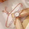 Pulseira Ajustável com Pedras de Diamante Estilo Luxo Leve Relógio de Quartzo Feminino. Fornecimento Direto da Fábrica, Disponível para Transmissão ao Vivo, Pode Ser Impresso com Logo