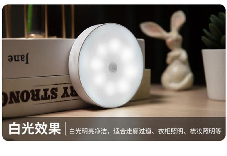 床头小夜灯卧室睡眠灯无线人体感应灯起夜家用过道婴儿喂奶护眼灯