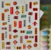 Adesivos Criativos Festivos para Unhas com Texto Desenhos Animados 3D Lente de Celular Diário Adesivos em Relevo DIY Estilo SL