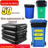 Saco de Lixo Grande Boca Plana Espessado Preto 80 Hotel Comercial Sanitário Propriedade 90 Saco Plástico 100 Pacote Acessível