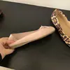 Zapatos Planos de Ballet Azules con Lazo Suave Estilo Francés, Nuevos para Principios de Primavera, Calzado de Mujer de Suela Suave y Boca Baja, Zapatos de Bailarina
