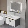Set de mueble de baño inteligente desmontable transfronterizo, set de mueble para lavabo de baño, lavabo integrado de cerámica para lavado de manos y mesa de lavado