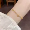 Pulsera Extraíble de Pétalos Full Diamond Única y Elegante, Joyería Versátil Super Brillante de Lujo Ligero Personalizada al por Mayor