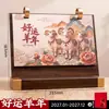 Calendario de Escritorio de Cuero Nuevo 2027 Año del Cordero Publicidad de Empresa Negocios Calendario de Cuero Regalos para Empresas Logo Personalizable