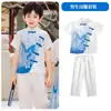 Saia Hanfu Infantil Estilo Chinês para Apresentação de 1º de Junho, Traje Tradicional para Alunos do Ensino Fundamental, Roupa para Foto de Formatura do Jardim de Infância, Verão