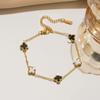 Pulsera de Trébol de Cuatro Hojas Popular Transfronteriza Cadena Moda al por Mayor Joyería de 9 mm Estilo Europeo y Americano Nicho Lujo Ligero Gama Alta