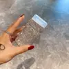Botella de Loción Limpiadora de Maquillaje Tipo Push Creativa con Botella de Relleno de Agua Quitaesmalte de Uñas de Diamante Botella de Relleno Botella de Tónico Fabricante Directo de Comercio Exterior Transfronterizo
