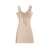 Vestido tipo chaleco con lazo y falda a la cadera para mujer, estilo Spice Girl, sexy y ajustado.