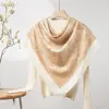 Pañuelo Cuadrado Chal de Seda y Lana Primavera/Verano, Chal Delgado y Sencillo Estampado Cheongsam, Pañuelo para la Cabeza de Lana para Mujer, Bufanda para Aire Acondicionado