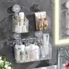 Prateleira de Suporte com Ventosa Transfronteiriça para Vaso Sanitário, Banheiro, Lavatório, Armazenamento de Sabonete Líquido, Suporte de Pendurar, Armário de Banheiro