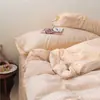 Juego de Cama de Algodón Puro Lavado Jacquard Teñido Grado A 100% Algodón de Fibra Larga de Época, Apto para la Piel para Todas las Estaciones