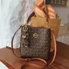 Bolso tipo cubo versátil de alta gama con estampado retro para mujer, modelo nuevo 2026, de alto valor, lujo ligero, para el trabajo, de hombro, cruzado